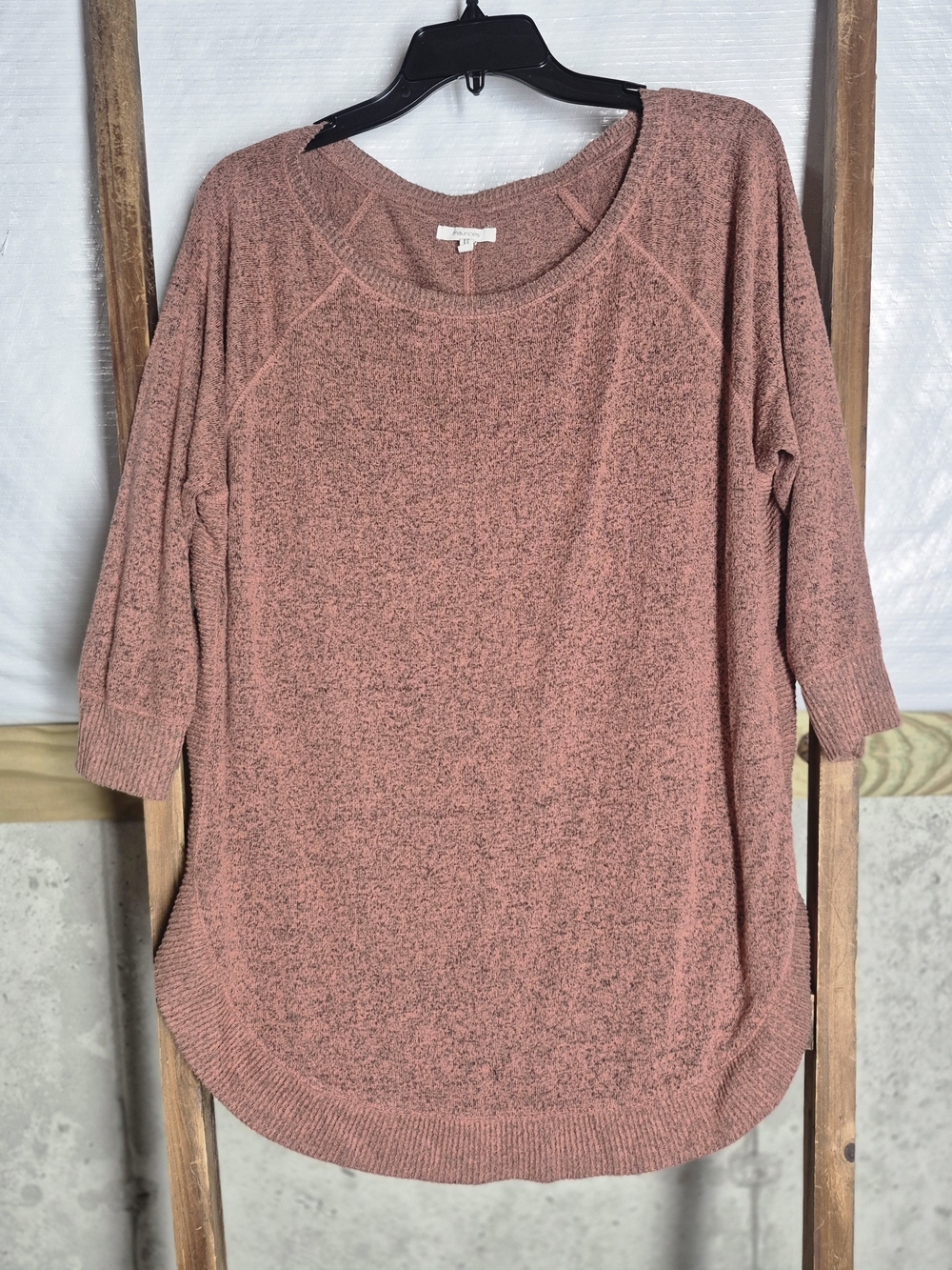 Maurices Dusty Rose Raglan Knit Pullover